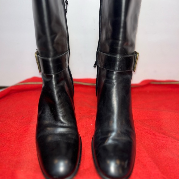 Salvatore Ferragamo Womens Leather Strappy Buckle Ankle Boots Brown Size 5.5 - Picture 4 of 9